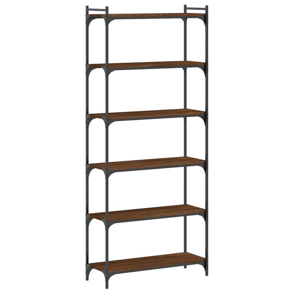 vidaXL Bibliothèque 6 niveaux chêne marron 80x30x188cm bois ingénierie