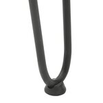 vidaXL Pieds en épingle à cheveux pour consoles  lot de 4  anthracite  72 cm  acier massif