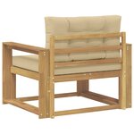 vidaXL Sofa de milieu extérieur Polyester Blanc