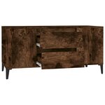 vidaXL Meuble TV Chêne fumé 102x44 5x50 cm Bois d'ingénierie