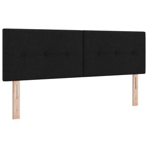 vidaXL Tête de lit LED avec des lumières à LED Noir 144 cm Polyester