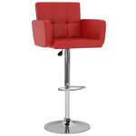 vidaXL Tabourets de bar lot de 2 rouge similicuir