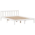 vidaXL Lit bibliothèque sans matelas blanc 160x200 cm bois pin massif