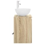 vidaXL Vanité de lavabo mural Chêne Sonoma 49 5 x 41 x 64 5 cm