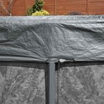 Bestway Couverture de piscine Ø6 10 m Rond Polyester Gris