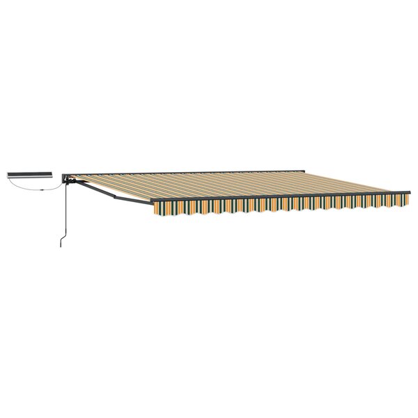 vidaXL Auvent rétractable électrique Vert  Jaune  Anthracite 4 × 3 m