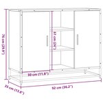 vidaXL Buffet chêne fumé 92x35x76 cm bois d'ingénierie