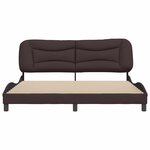 vidaXL Cadre de lit sans matelas Hvar marron foncé 180x200 cm tissu