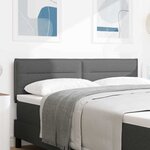 vidaXL Tête de lit avec tête de lit Gris foncé 144 cm Cuir synthétique