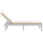 vidaXL Chaise longue avec coussin blanc 186x60x29 cm PP