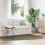 vidaXL Tapis HUARTE Vert forêt 100 x 200 cm Polyester