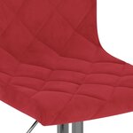 vidaXL Tabourets de bar lot de 2 rouge bordeaux velours