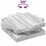 vidaXL Table basse rotative à 360 degrés sonoma gris 90x90x34 5 cm