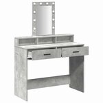vidaXL Table de Toilette Gris 100 x 41 x 140 cm Bois d'ingénierie