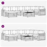 vidaXL Ensemble de canapés d'extérieur 8 pc Naturel et Anthracite