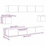 vidaXL Ensemble de 6 meubles TV Chêne artisan Bois d'ingénierie