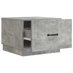 vidaXL Table basse Gris béton 49 x 50 x 37 cm Bois d'ingénierie