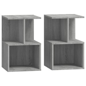vidaXL Tables de chevet 2 Pièces Sonoma gris 35x35x55 cm Bois ingénierie