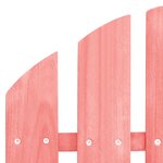 vidaXL Chaise de jardin Adirondack 2 places et pouf sapin rose