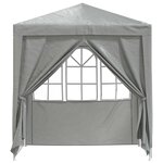 vidaXL Tente de fête 200 x 200 x 240 cm Gris clair PE et acier