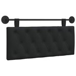 vidaXL Tête de lit suspendue Noir Tissu