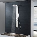 vidaXL Système de panneau de douche Acier inoxydable Carré