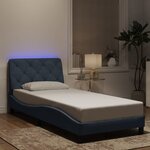 vidaXL Cadre de lit avec LED sans matelas gris foncé 80x200 cm velours