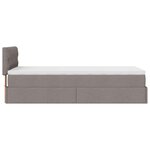 vidaXL Cadre de lit ottoman avec matelas taupe 90x190 cm tissu