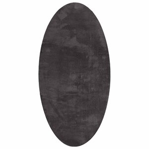 vidaXL Tapis HUARTE Anthracite 150 x 80 cm 100  Polyester