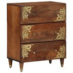 vidaXL Buffet 2 Pièces marron miel 60 x 33 x 75 cm Bois de mangue massif