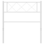 vidaXL Tête de lit métal blanc 75 cm