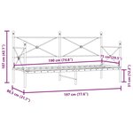 vidaXL Lit de jour sans matelas noir 75x190 cm acier