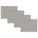 vidaXL Coussins de siège 4 Pièces Gris clair 47 x 36 x 2 cm Polyester