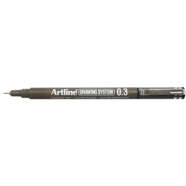 Feutre Drawing System pointe 0,3 mm noir x 12 ARTLINE
