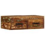 VidaXL Meuble TV mural 60x30x19 cm bois massif de récupération