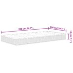 vidaXL Matelas à ressorts bonnell moyen 100x200 cm
