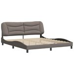vidaXL Cadre de lit sans matelas Hvar taupe 180x200 cm tissu