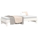 vidaXL Lit coulissant Blanc 2x(80x200) cm Bois de pin massif