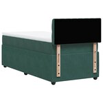 vidaXL Sommier à lattes de lit avec matelas Vert foncé 100x200 cm