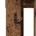 vidaXL Porte-manteau mural avec stockage avec miroir Bois ancien 100 x 10 x 100 cm