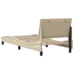 vidaXL Cadre de lit sans matelas crème 90x190 cm tissu