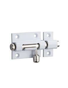 THIRARD - Targette  laiton poli blanc  pêne Ø 8mm  40x30mm - THIRARD
