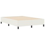 vidaXL Lit à lattes Crème 140 x 190 cm Tissu en velours côtelé