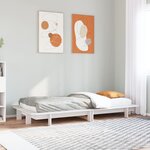 vidaXL Cadre de lit sans matelas blanc 90x190 cm bois de pin massif
