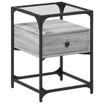 vidaXL Table de chevet sonoma gris 40x40x55 cm bois d’ingénierie