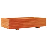 vidaXL Jardinière cire marron 110x60x26 5 cm bois de pin massif