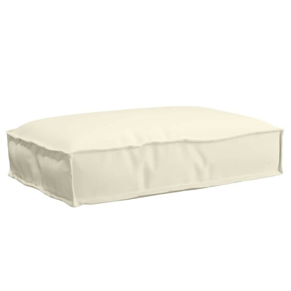 vidaXL Coussin Tissu Oxford Crème 60 x 40 x 8 cm