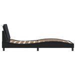 vidaXL Cadre de lit sans matelas Zadar noir 90x190 cm similicuir