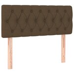 vidaXL Sommier à lattes de lit et matelas et LED Marron foncé 90x190cm