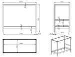 PINO Lit a baldaquin  90x200cm  Blanc + rideaux pour lit à baldaquin